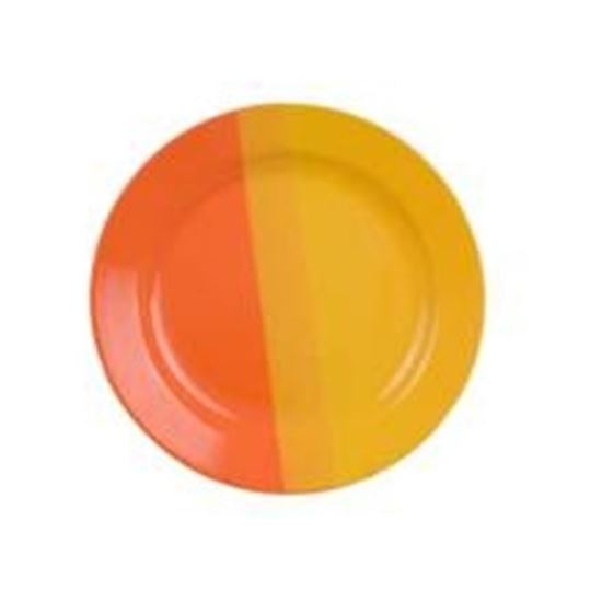 talíř mělký 25cm oranž/žl