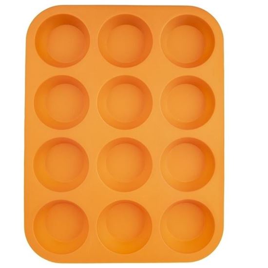 silikon forma muffiny 12ks plát oranžová