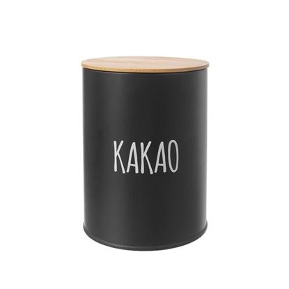 dóza plech/bambus KAKAO BLACK