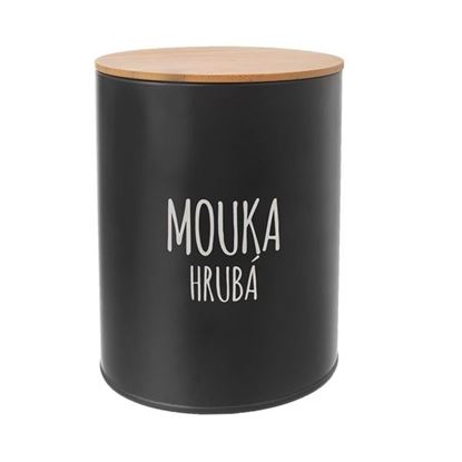dóza plech/bambus MOUKA HRUBÁ BLACK